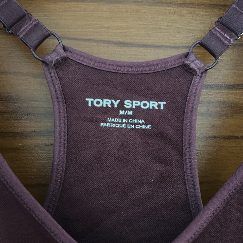 Tory Sport Burgundy Sports Bra - Picture 2 of 4